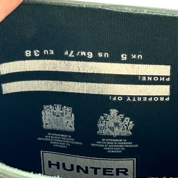 Hunter Womens Tall Rain Boot Size US M6/7F Army Green Solid Closed-toe - Picture 4 of 14